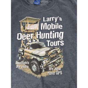 Puritan Gray Sweatshirt‎ Larry's Mobile Deer Hunting Tours Outdoor XL Outdoor